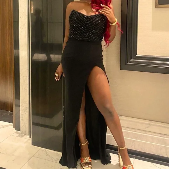 Albina Dyla | Dresses | Albina Dyla Black Corset Promformal Dress | Poshmark